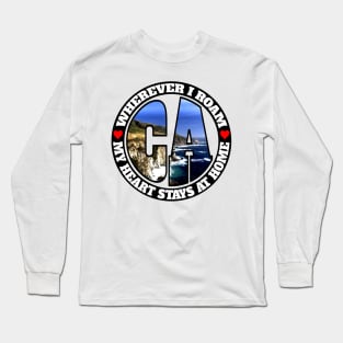 Heart Stays Home - California Long Sleeve T-Shirt